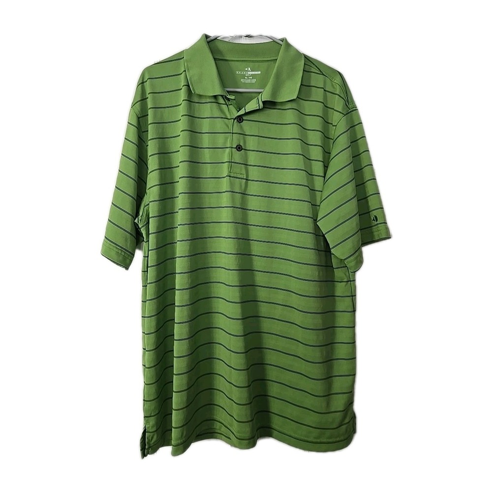 Grand Slam Mens Short Sleeve Polo Size XL Green‎ Striped